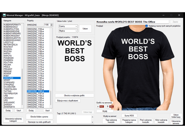 Picture of T-Shirt/Mug Manager